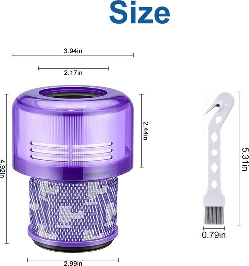 Dyson Vacuum Filter Replacement - Compatible with V11 Torque Drive, V11 Animal, V15 Detect | High-Performance Parts