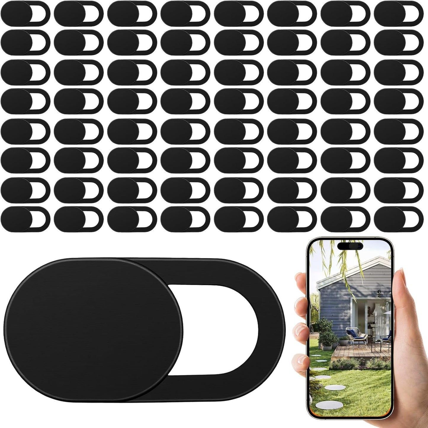 FNANJWQ 64Pcs Webcam Cover, Ultra Thin Laptop Camera Cover Slide for Laptop/Cell Phone/PC/Tablet PC Accessories Camera