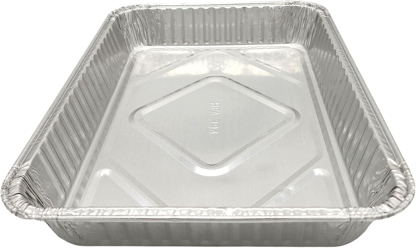 PACTOGO Disposable Aluminum Foil Oblong Cake Pans - 13" x 9" x 2" | Ideal for Baking & Storing (Pack of 12)