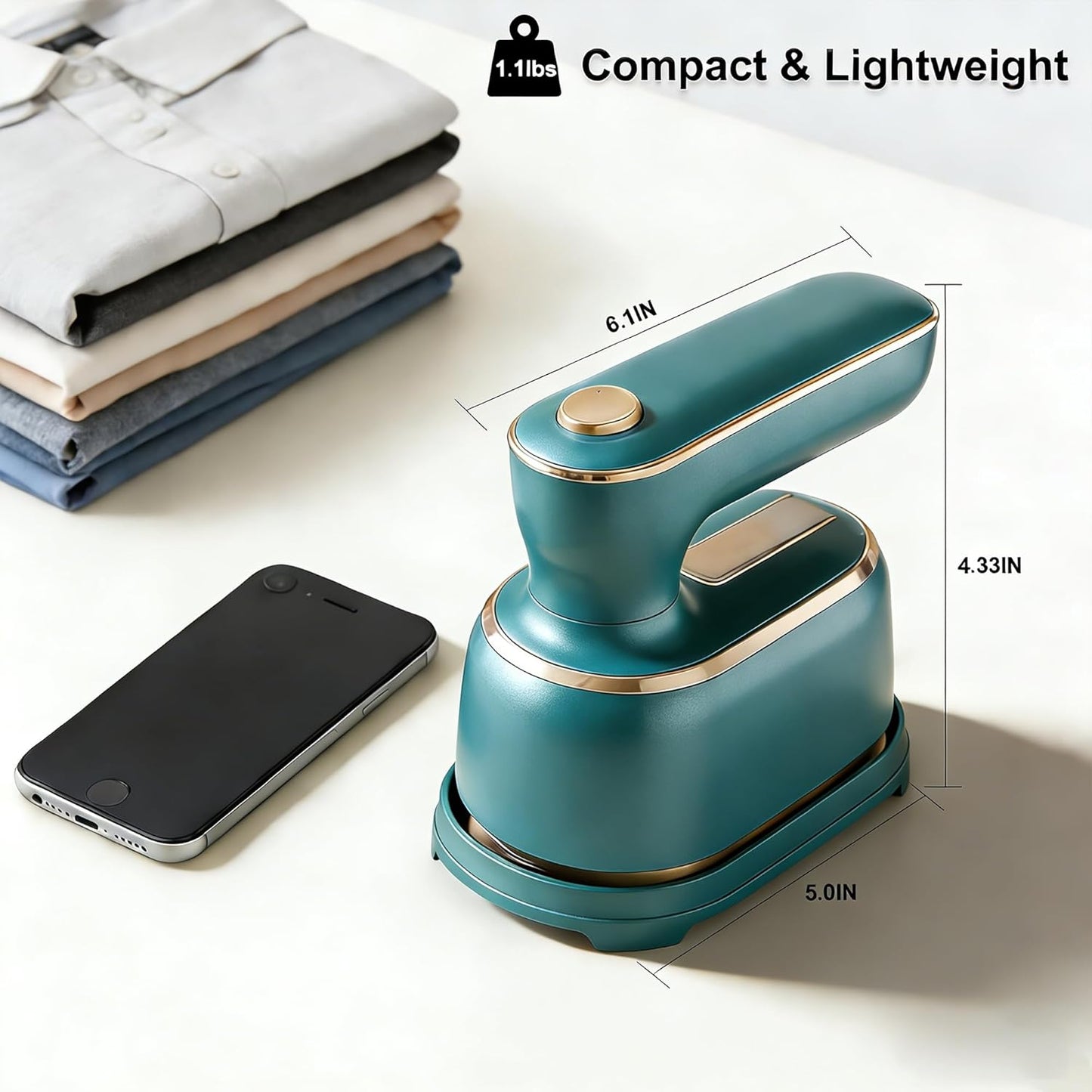 Skiennix Travel Steamer | 1000W Compact Mini Iron for Wrinkle Removal - Perfect for Home & Travel
