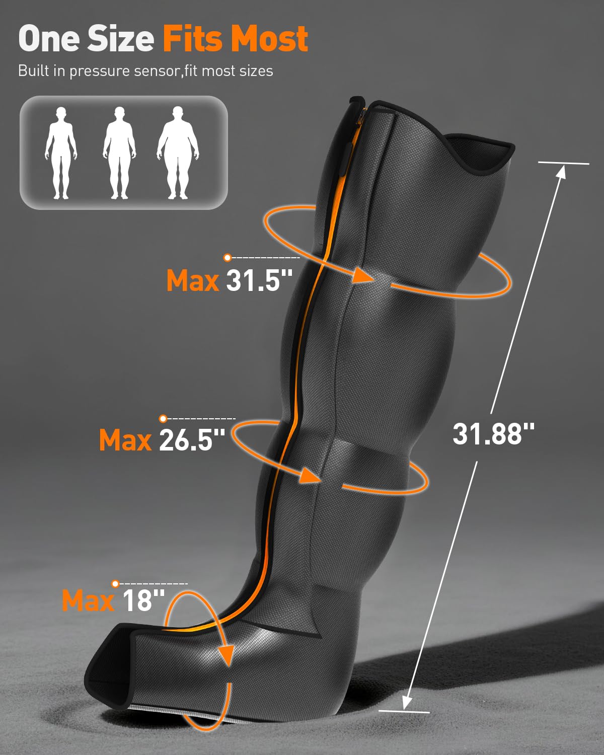 DEKEMASTER Air Compression Leg Massager for Circulation and Pain Relief, Professional Full Leg Compression Boots for Massage Therapy with Adjustable 6 Modes 9 Intensities, Recovery Boots for Women Men