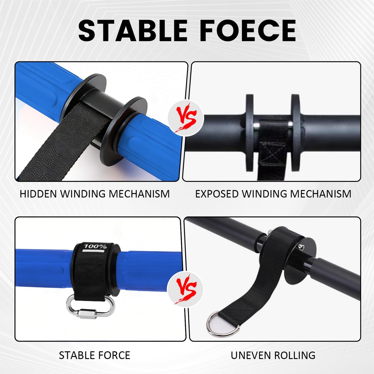 LIZAAL Forearm Strengthener & Wrist Roller，Forearm Exerciser with Thicker Silicone Handle, Forearm Trainer with Heavy-Duty Nylon Strap, Ideal for Muscle building,Grip Strength and Recovery Training - Blue