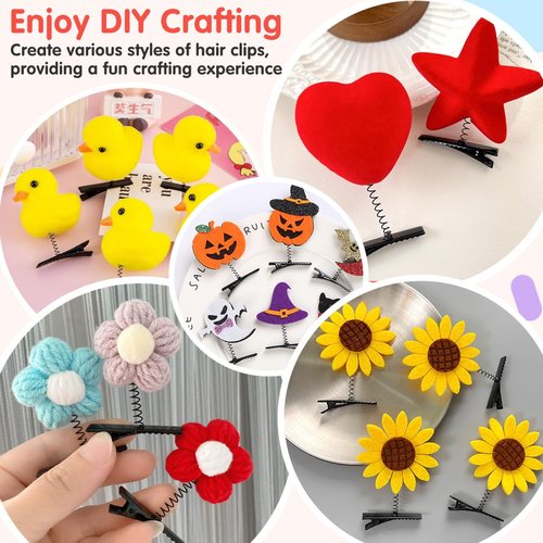 Abaodam Duck Bill Clips - 100 Pcs Spring Metal Hair Clips for DIY Crafts | Perfect for Holidays