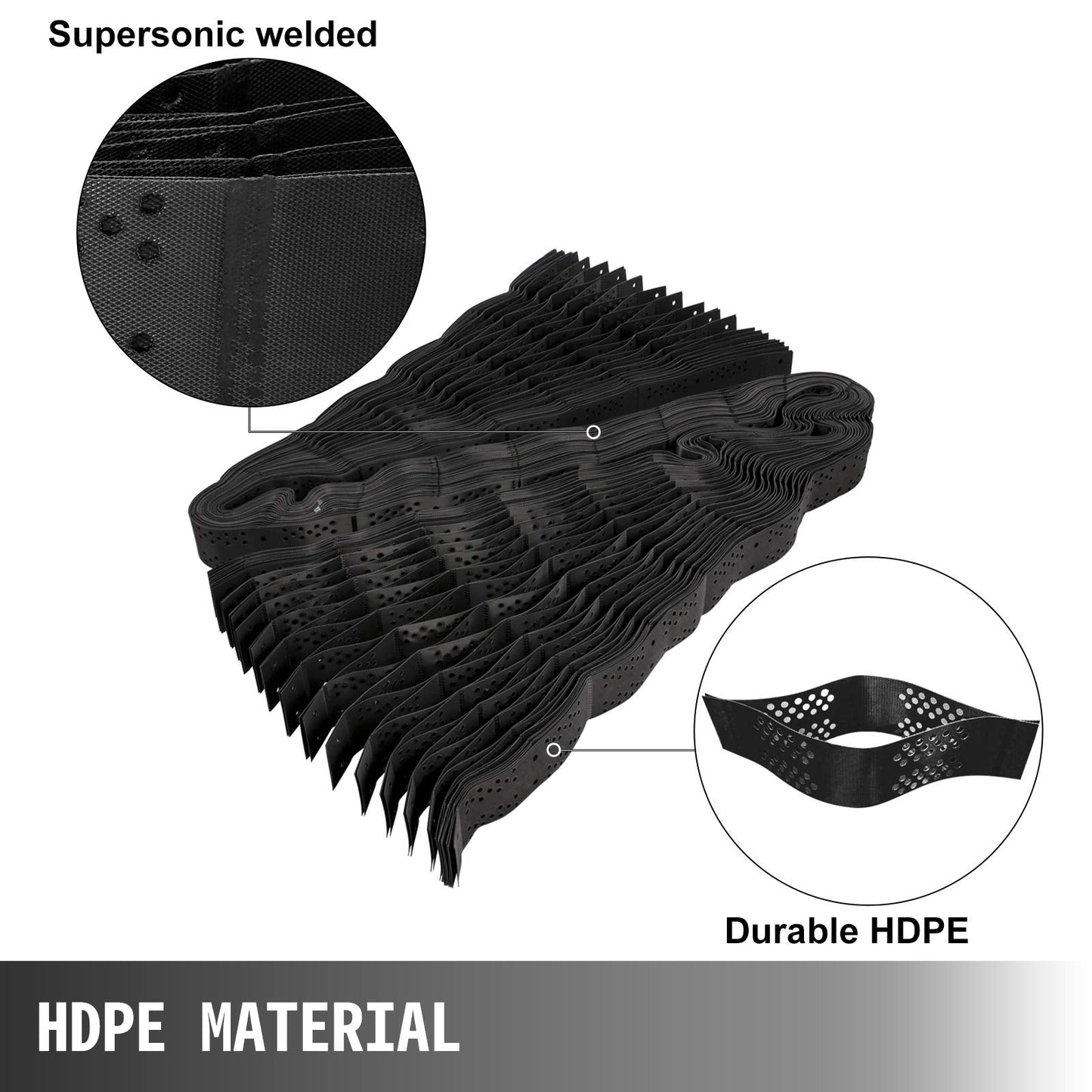 Happybuy Geo Grid Ground Grid 9x17 ft, Geo Cell Grid 4 Inch Thick, Gravel Grid HDPE Material, Ground Stabilization Grid 1885 LBS Per Sq, Tensile Strength Gravel Ground Grid for Slope Driveways, Garden