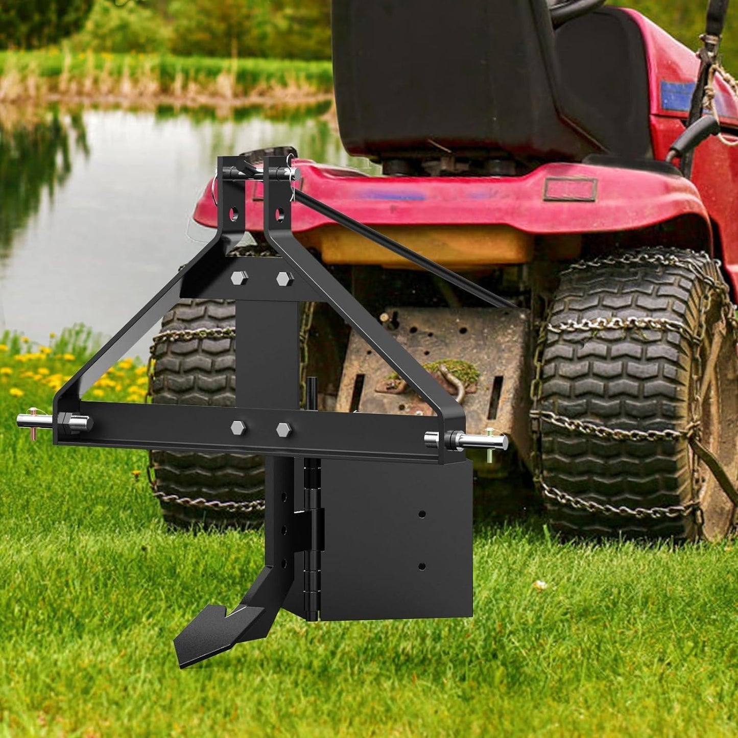 Garvee Middle Buster for Category 1, 3 Point Quick Hitch Tractors, Upgraded Heavy Duty Steel Furrows and Harvests Potatoes, Subsoiler for Garden and Farm Use, Black