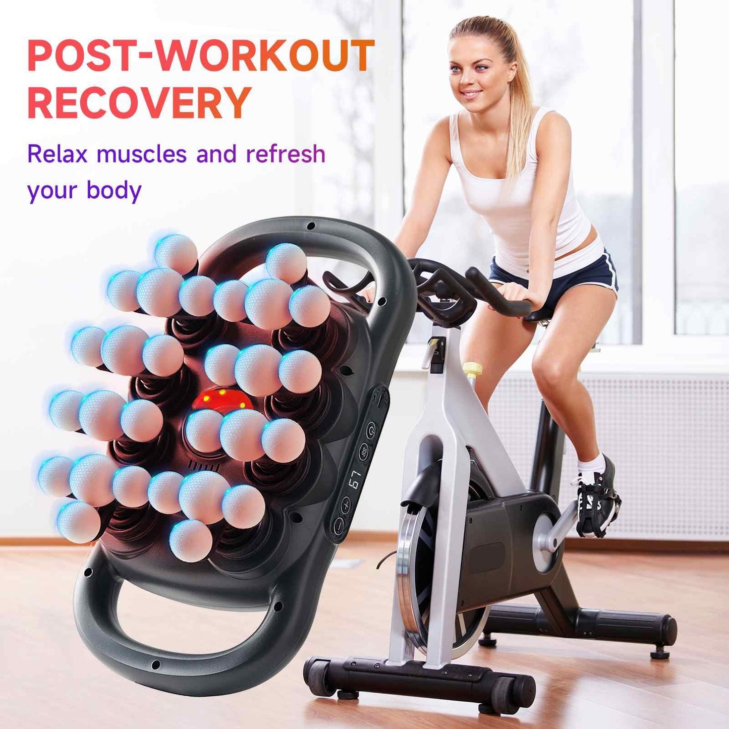 LOVMASSG 28-Heads Massage Gun Set for Total Body Muscle Recovery, Deep Tissue Percussion Massager with 9 Adjustable Modes, Quiet High-Power Back & Full-Body Massager for Home, Gym & Office,