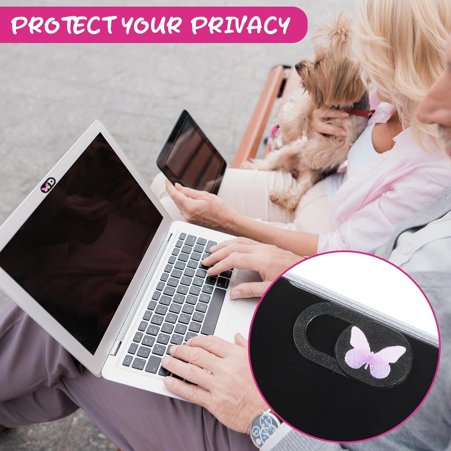 Azefnuhk 6 (0.71''x 0.35'') Pcs Laptop Camera Cover Slide, Webcam Cover Slide, Camera Privacy Cover for Laptop Desktop