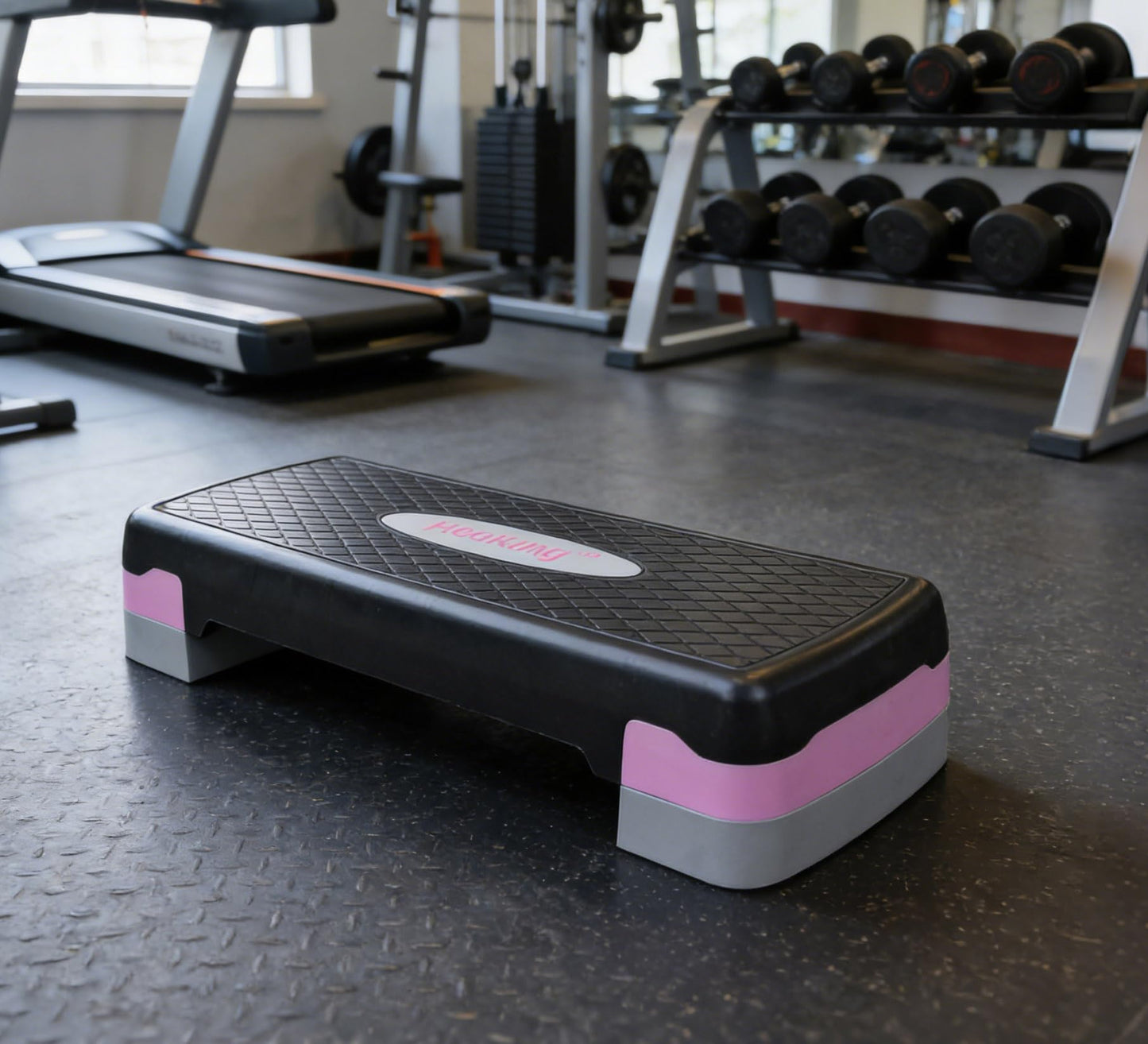 Height-Adjustable 4"-6" Aerobics Step Platform Fitness Equipment Workout Stepper Trainer For Indoor Exercise