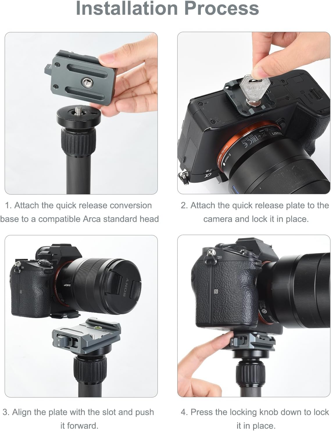UTEBIT Arcac/F38 Setup 1/4" 3/8" Quick Release Plate Kit, Interface Camera Quick Release Plate Mount Quick w/ to Screw