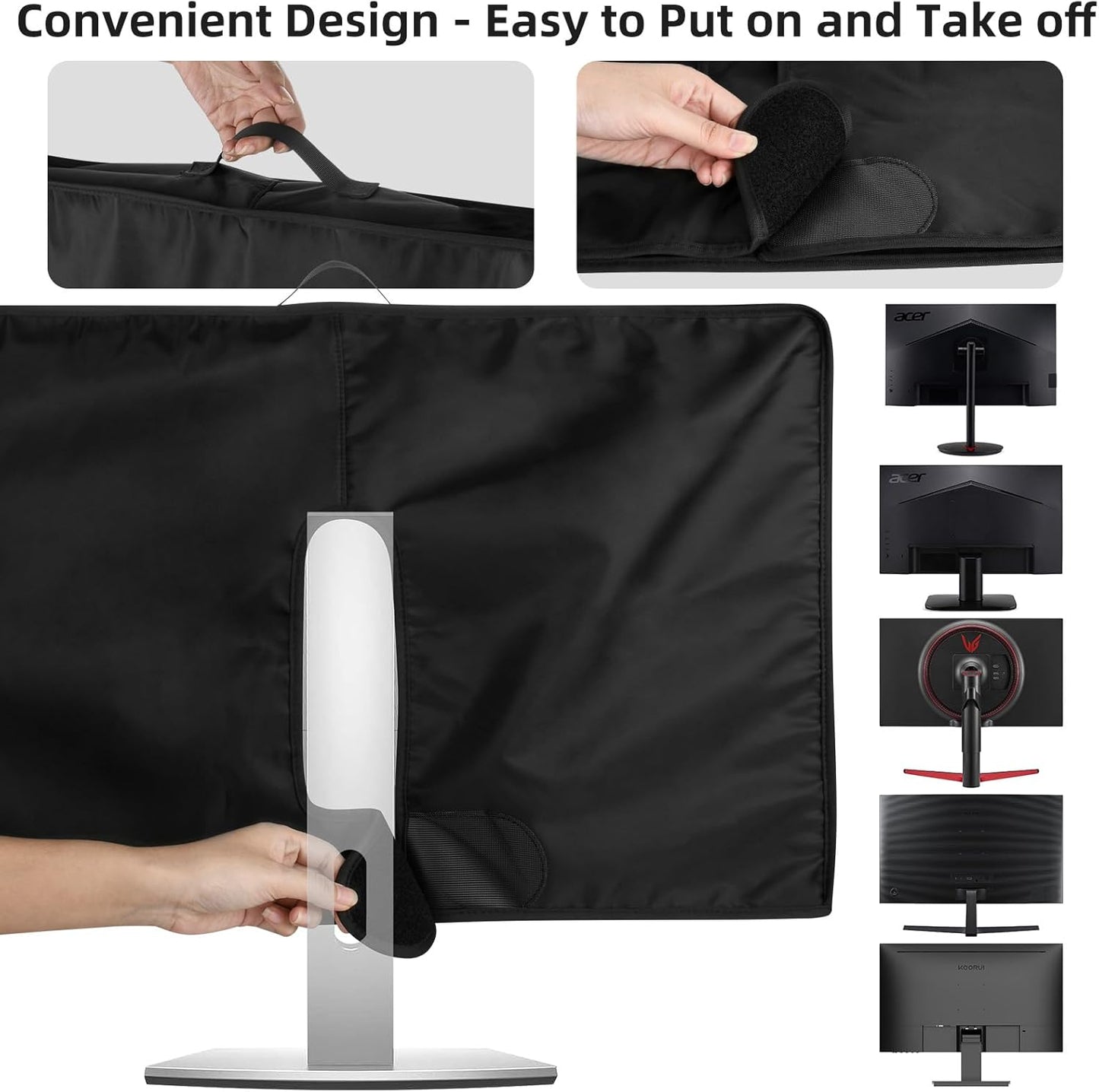 26, 27, 28, 29 inch 27 inch, 26-29 inch Monitor Cover LCD/LED/HD Panel Case - Antistatic Water Resistant Monitor Dust