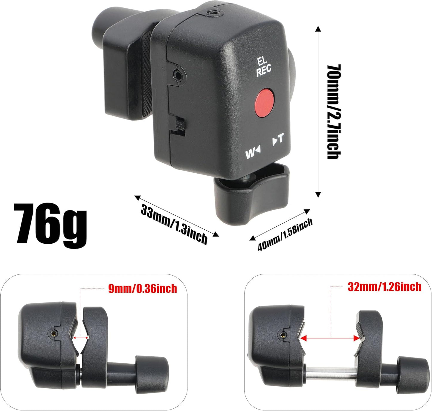 FOTGA 2.5mm HXR-NX800 PXW-Z200 190P 150P 198P VX2200E FX1000E HC-X1500 HC-X20 HC-X2 180 HVX203 Lanc Camcorder Zoom