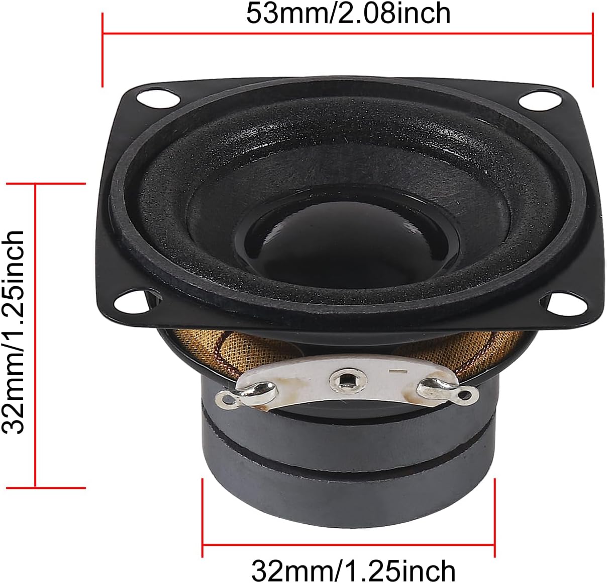 ALMOCN 2PCS 2" 8Ohm 10W DIY Small Full Range Audio Speaker Stereo Woofer Loudspeaker for Arduino and DIY Speaker