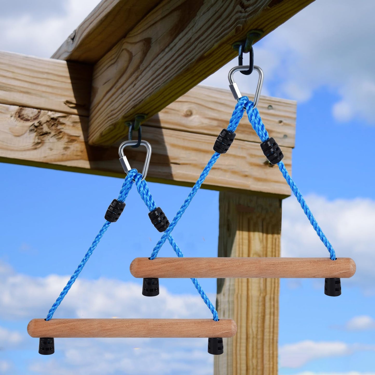 ChengFu Ninja Monkey Bars, Monkey Bars for Kids, Monkey Bars, Swing Accessory Sets, Obstacle Course Trapeze Bars for Outside Training Equipment (3pcs)