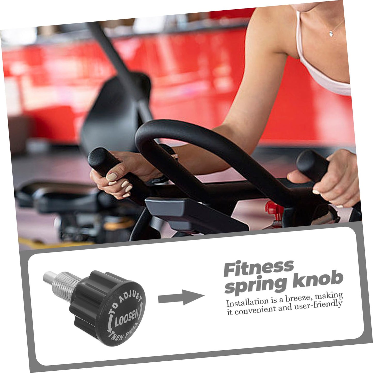 Toddmomy Pull Pin Knob Replacement for Exercise Bike 2.55X1.57X1.57In Plastic Ball Head Pin Adjustable Fitness Equipment Part for Home Gym Machines