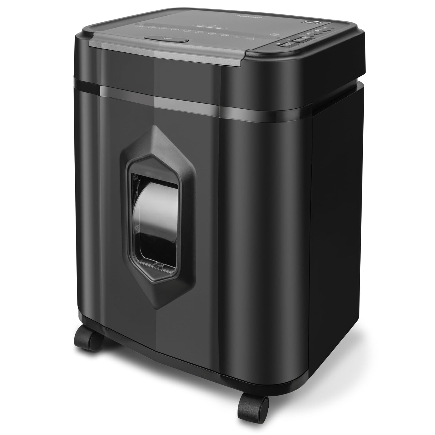 Aurora High Security 120-Sheet Auto Feed Micro-Cut Paper and Credit Card Shredder with 5 Gallon Pullout Basket / 60 Minutes/Security Level P-5