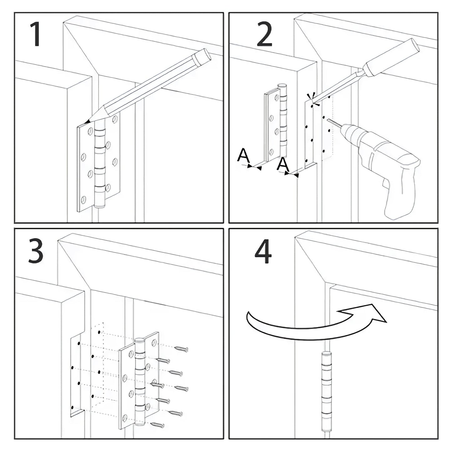12 Pack Nickel Door Hinges Brushed Nickel Hinges for Doors 3 1/2 Interior Door Hinges Satin Nickel 3.5"x3.5 Inch Hinges Rounded 5/8" Radius Standard Residential Bedroom Door Hinge Sturdy Door Hardware