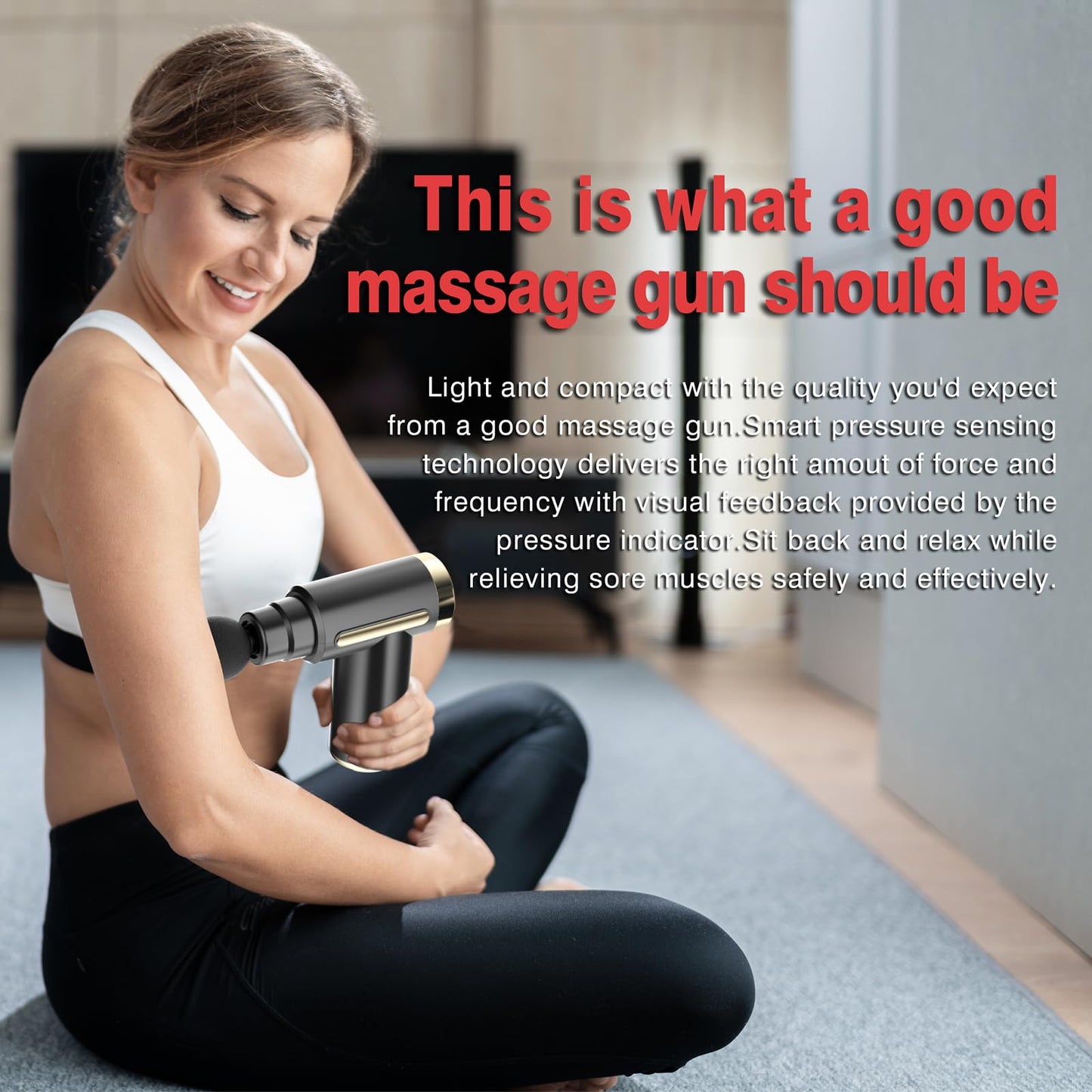 cotsoco Massage Gun Deep Tissue for Pain Relief with 4 Massage Heads & 6 Speeds, Electric Mini Handheld Body Massager for Any Pain Relief, Best Gifts for Dad and Mom
