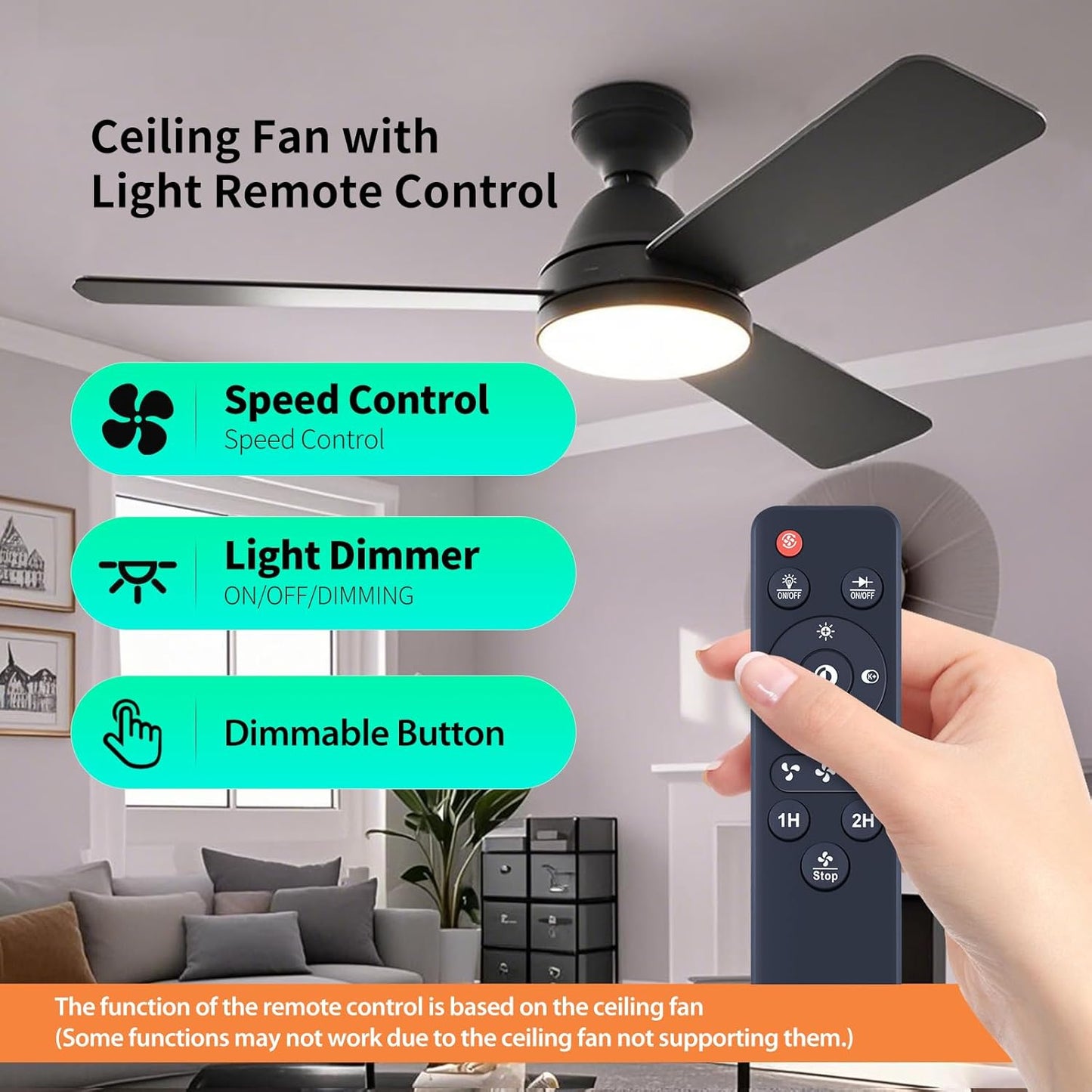 WDZP B7865 B7870-RGB B7611-RGB New Fan Replacement Remote Control Applicable for Mpayel Ceiling Fan Light