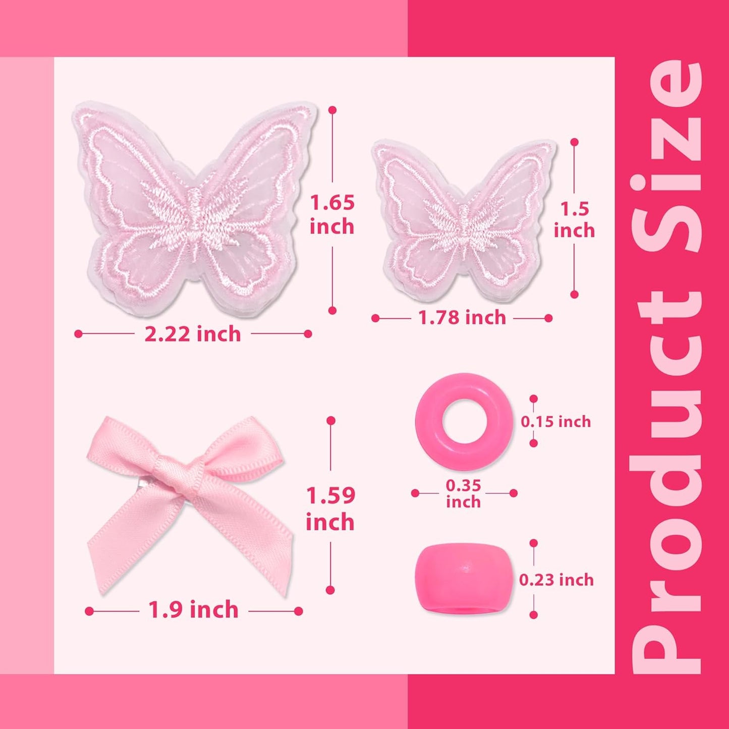Skiennix 100PCS Small Pink Gradient Hair Beads - Cute Acrylic Accessories for Braids & Dreadlocks