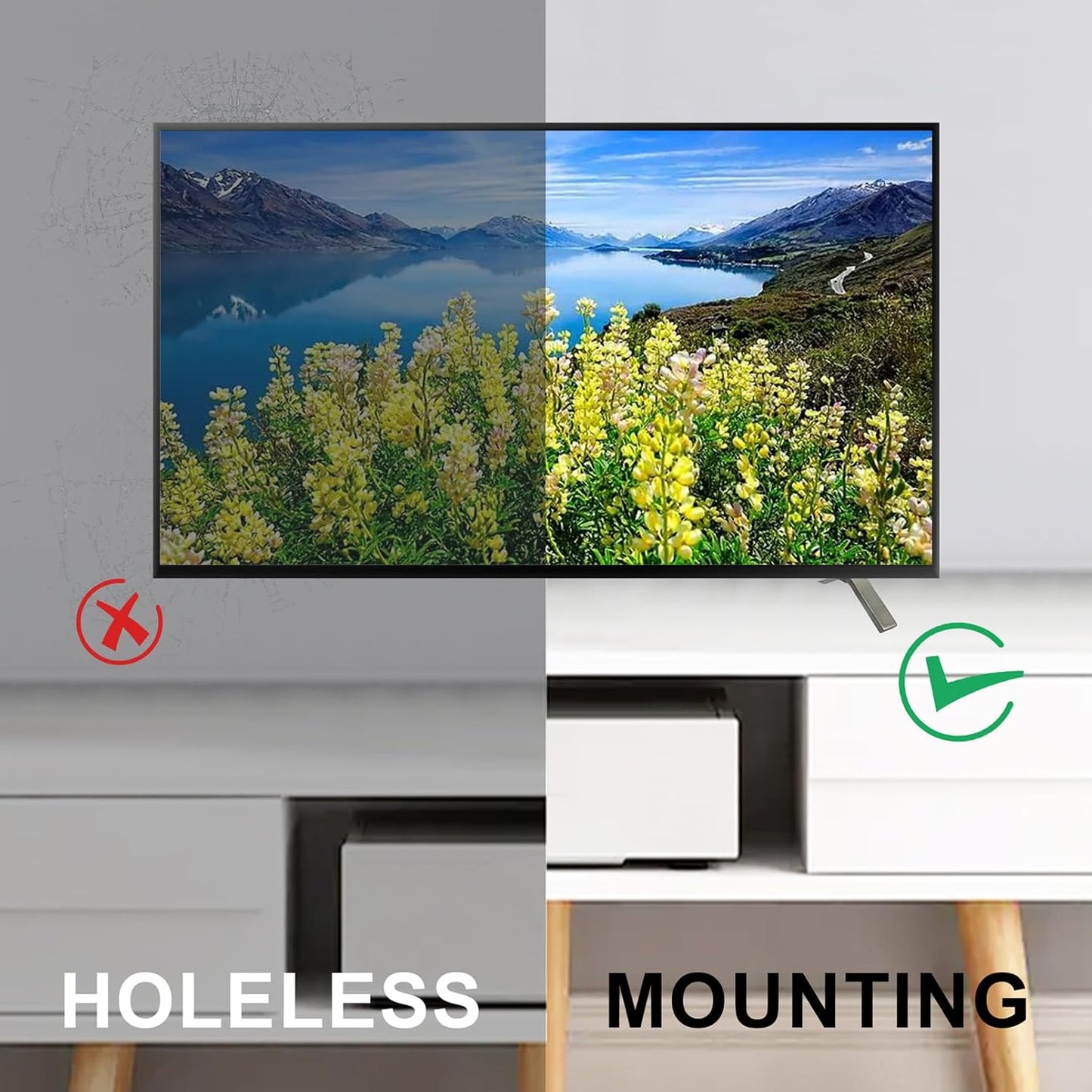 AIDITIYMI HJ4-1 HJ3-1 43C350U 43C350KU 43C350U0002 43 Inch C350 4K 2023 TV Base Stand, TV Stand Legs Replacement
