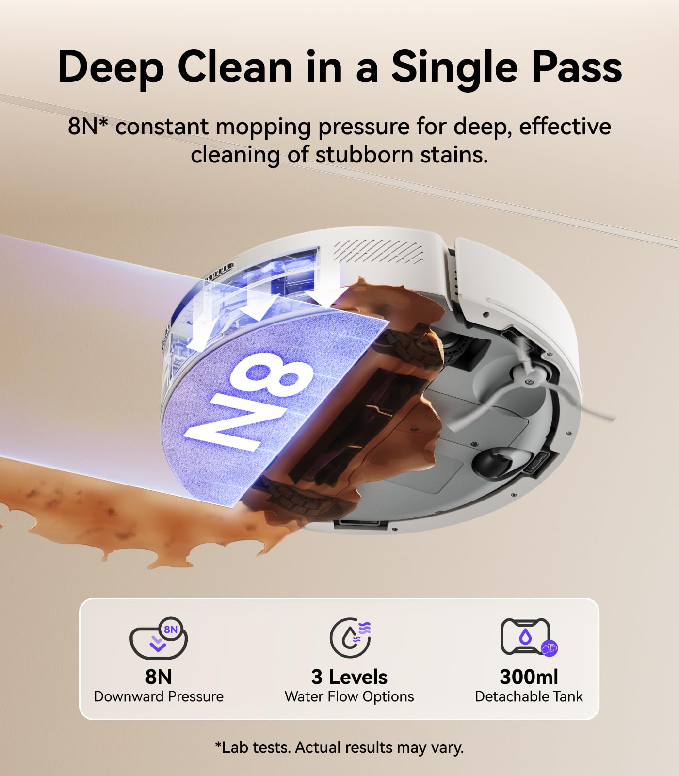 NARWAL Freo S Robot Vacuum and Mop Combo, 8000Pa Suction, 180 Days Hands-Free,Self-Emptying Base, LDS Navigation & Obstacle Avoidance, App & Voice Control, Quiet, for Pet Hair, Hard Floors & Carpets