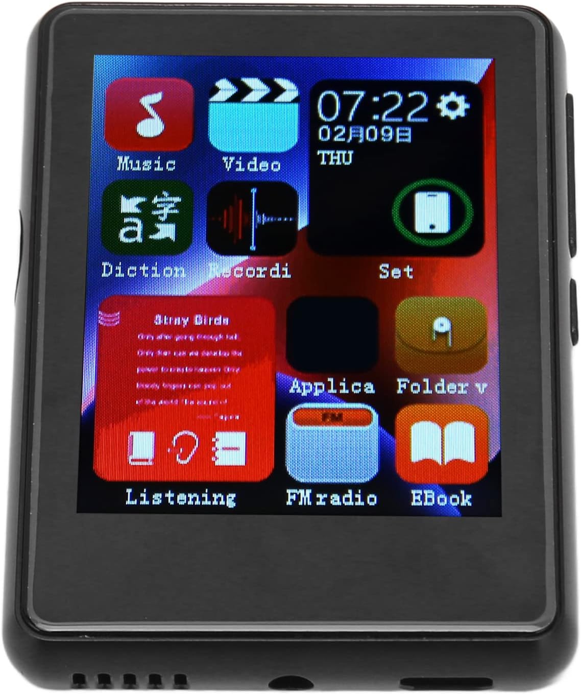 SUNGOOYUE MP3 5.0 2.4 Inch SABRE9018Q2C MP3 4GB 256GB Player, Bluetooth with Full Touch Screen, ESS DAC Decoder