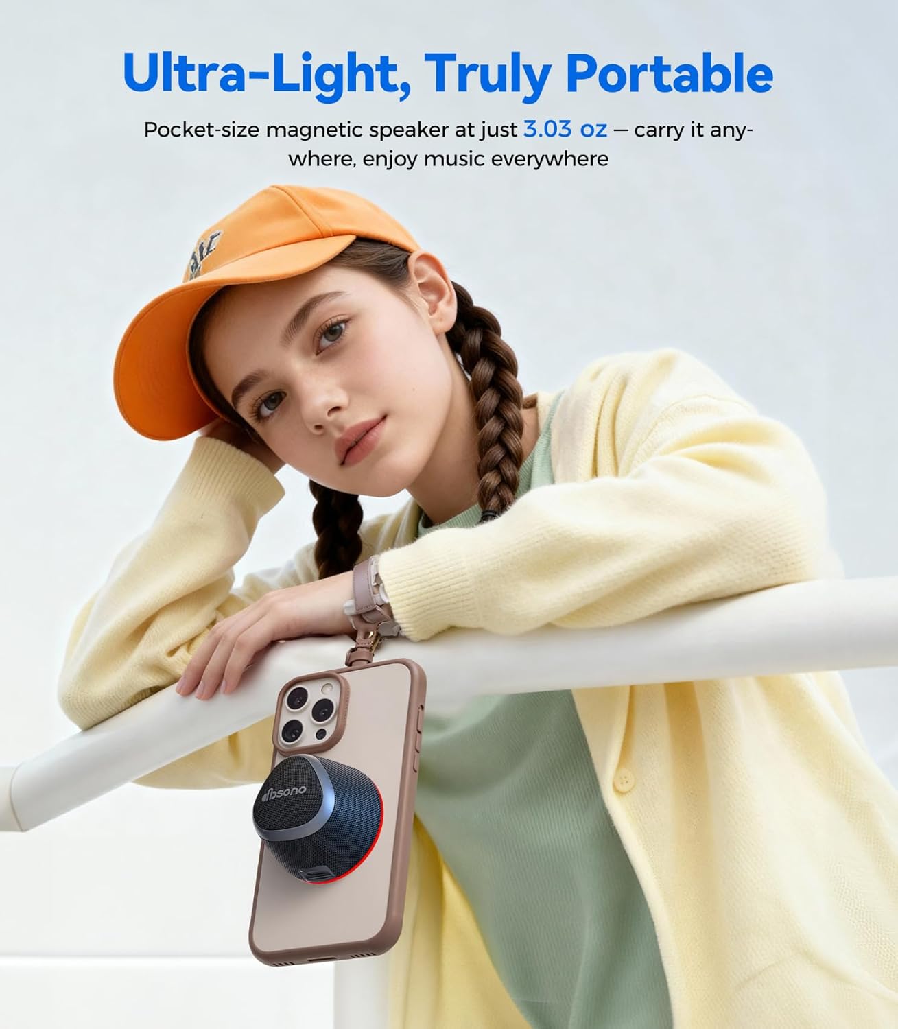 dbsono 2 1 IPX5 9 Portable Speaker Phone Stand Gifts:Birthday Graduation Mini Gifts for Him Her, in Magnetic Bluetooth