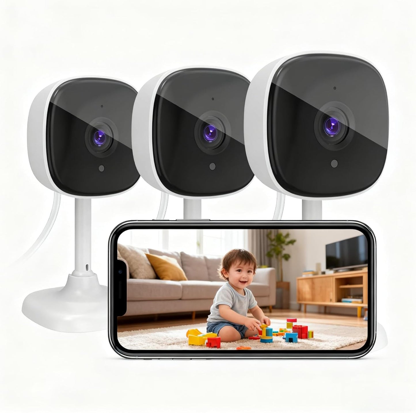 AMOROM Security1080P Mode2-Way AM-C1-03 Indoor Camera for Home WiFi Security Camera for Baby MonitorPrivacy TalkNight