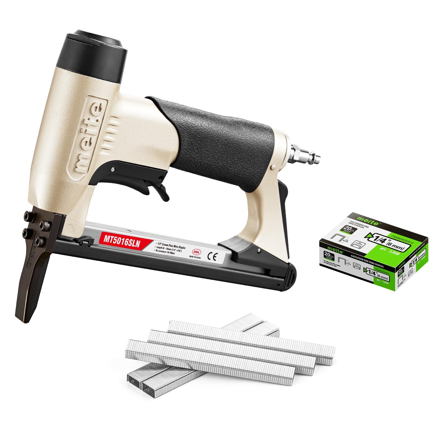 meite MT5016SLN Stapler with 1/4" Length Staples for Upholstery