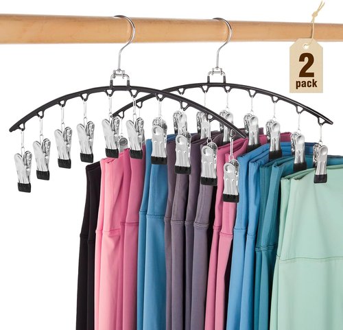 HOUSE DAY Velvet Hangers - 60 Pack with Pants Organizer - Premium Black Storage Solution