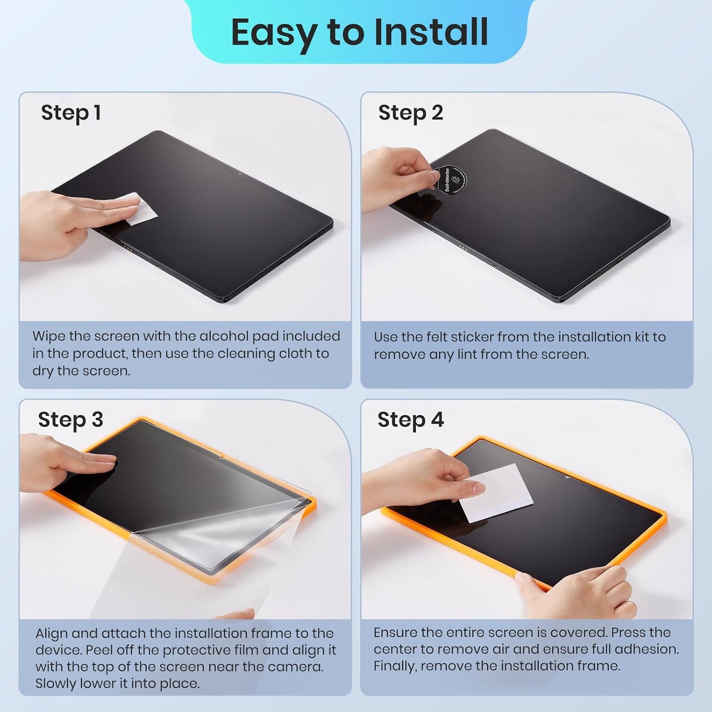2-Pack A11 (A11+) 2025 A9 (A9+) 2023 11-inch, 9H CoBak Tempered Glass Screen Protector for Samsung Galaxy Tab Plus /