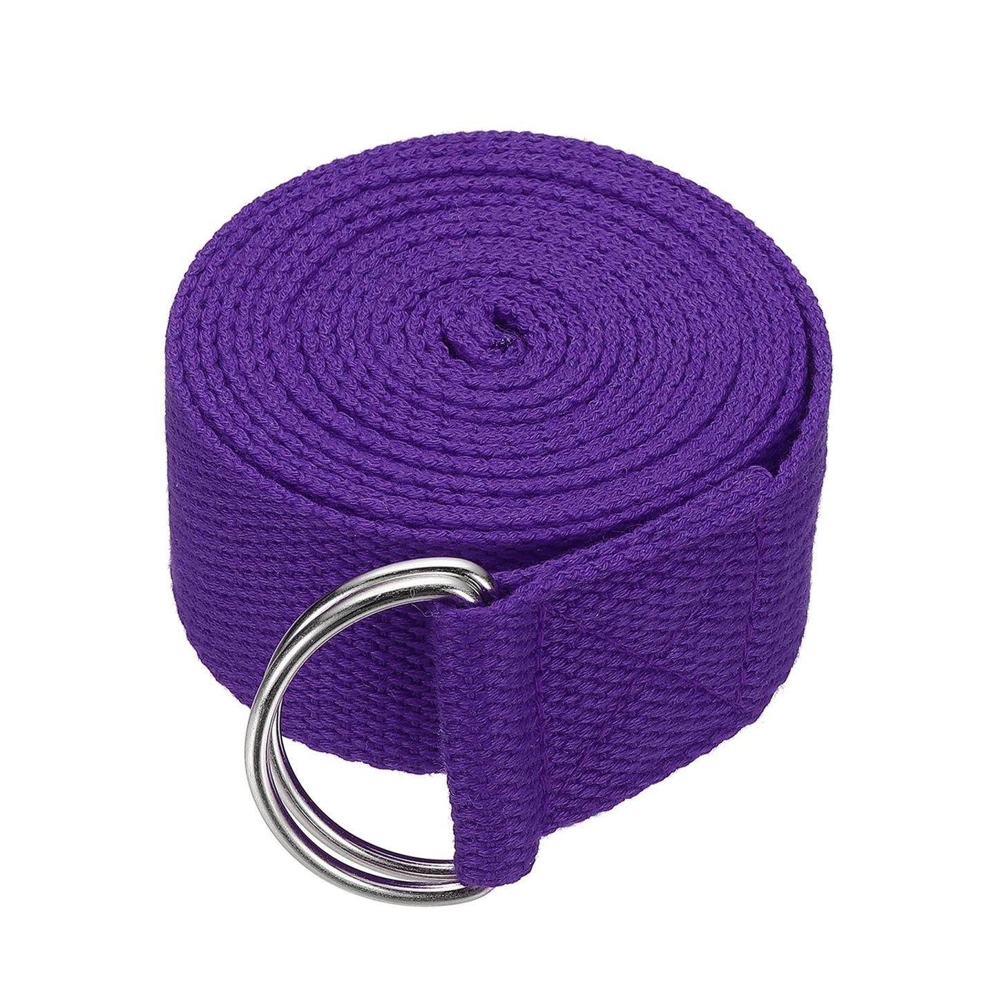 YELARXI Yoga Strap for Stretching, Athletic Stretch Band 8.2ft & Purple with Adjustable Metal D Ring Buckle Yoga Bands - Fitting for (Pilates/Physical Fitness/Gym Workout Dance)
