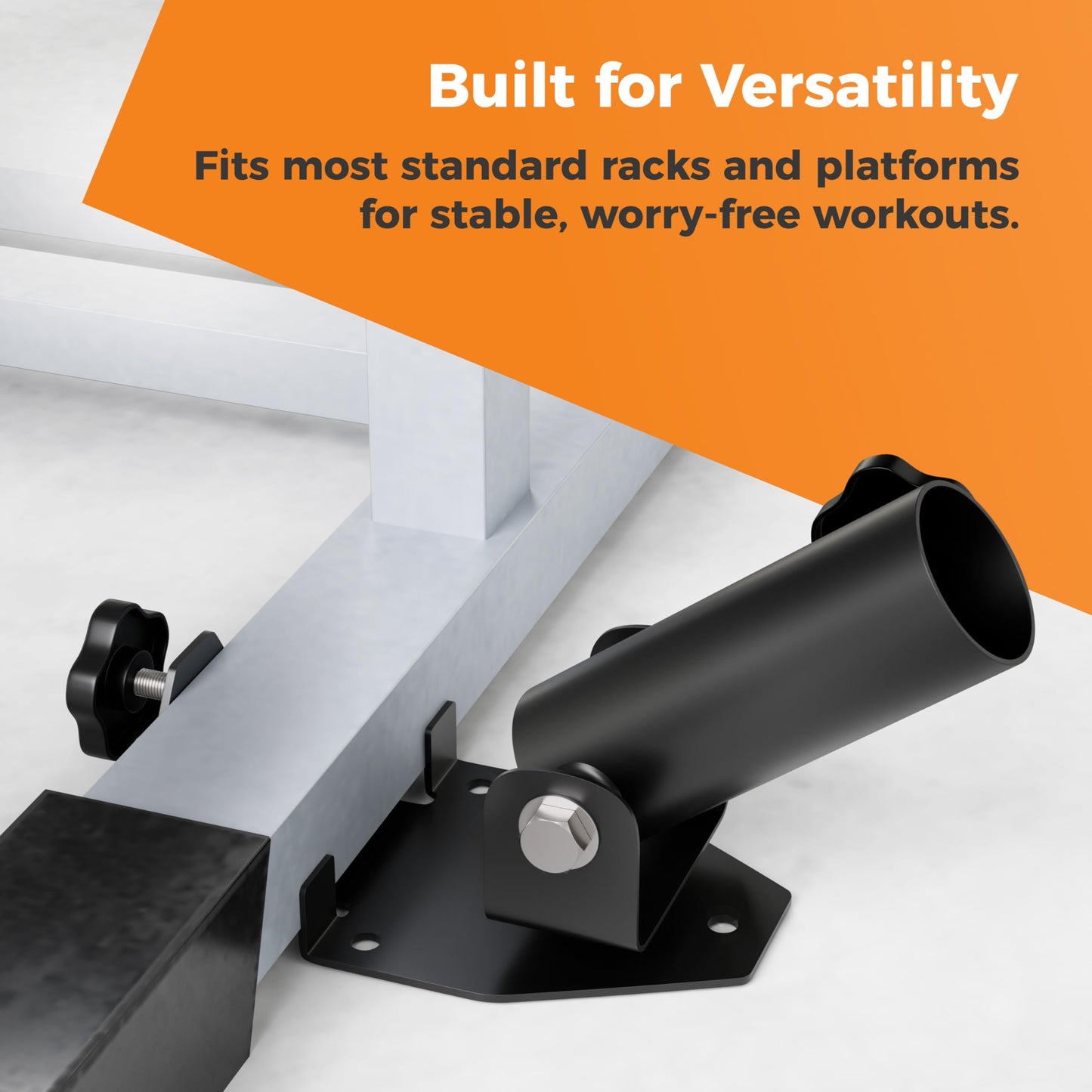 Rack, Wall or Floor Mount Heavy Duty Landmine Attachment for Barbell - Olympic Size T Bar Row Attachment, Landmine Base for Squat Rack and Viking Press - Gym Equipment Accessories by EVERSTRONG