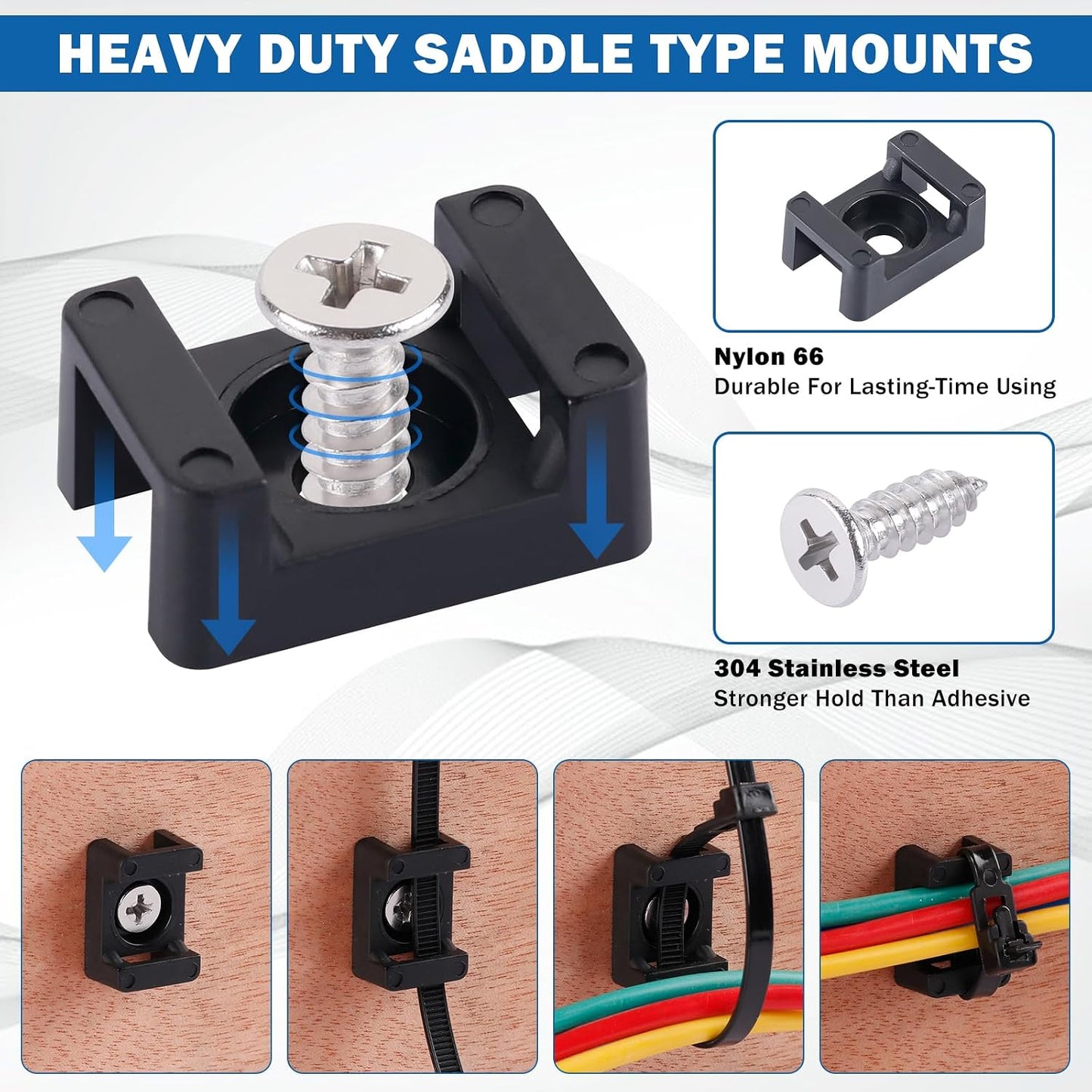 15 50 20 Organization(43mm 85 Magnetic Cable Zip Tie Mounts, Pcs Heavy Duty Magnet Wire Holder Automotive Multipurpose