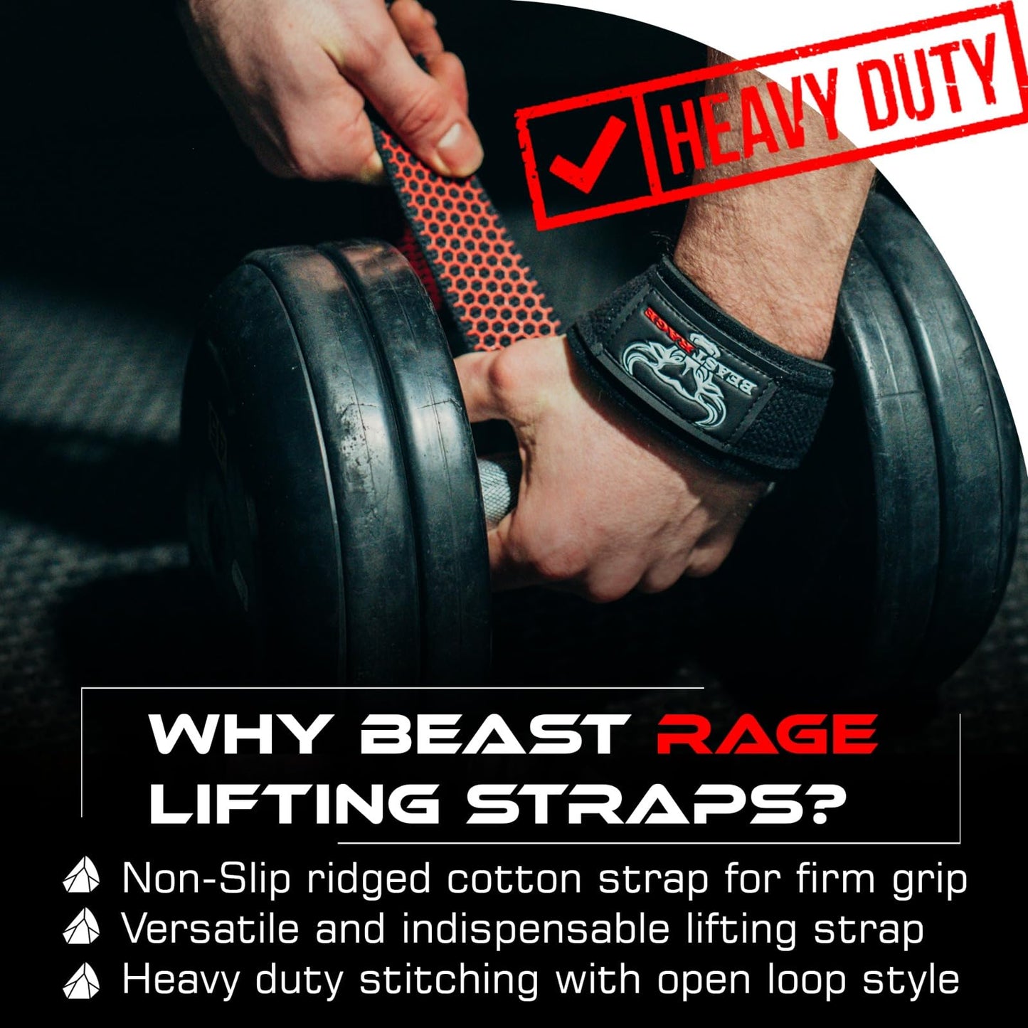 BEAST RAGE Lifting Wrist Straps for Weightlifting, Straps Gym Grip Power Workouts Lifting Straps Padded Neoprene & Premium Cotton Men Women, Deadlift Bodybuilding Exercise Lifting Straps (Gel)