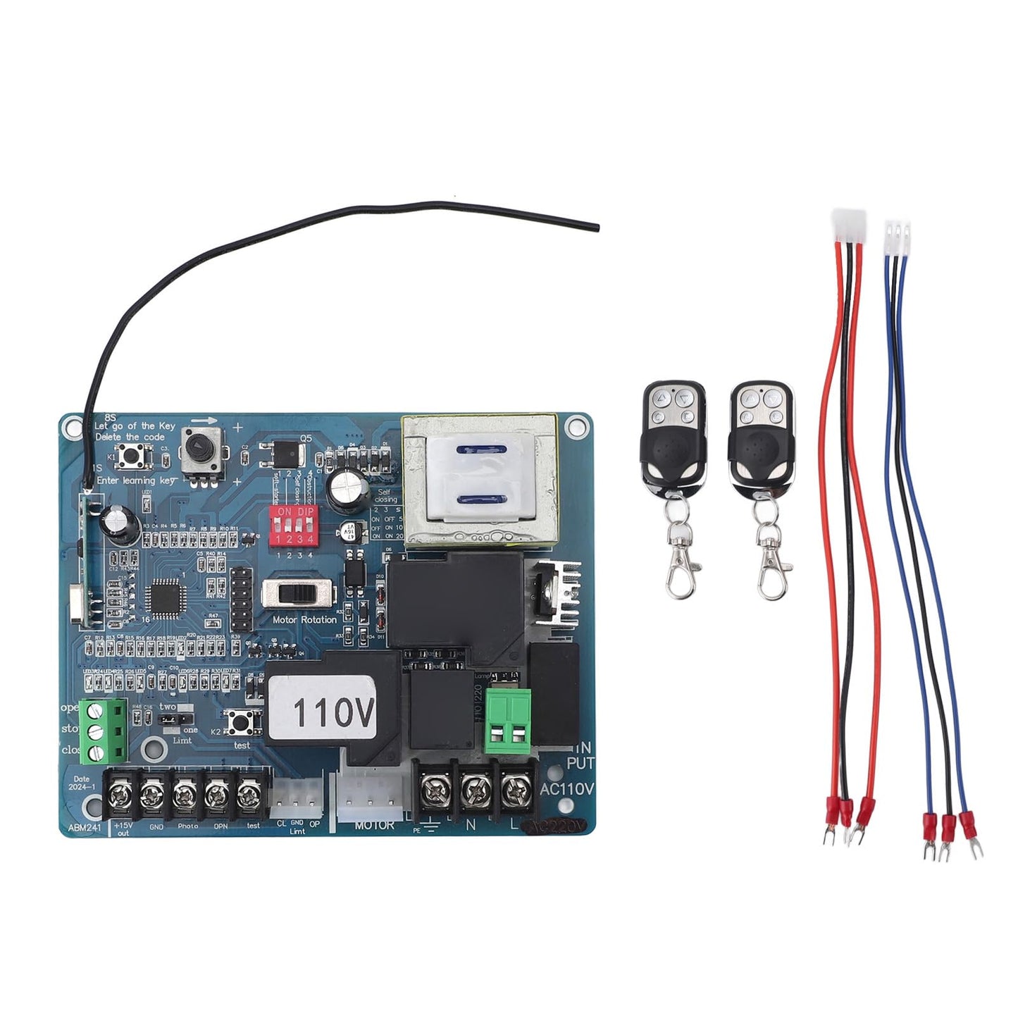Universal Sliding Gate Opener Circuit Board, Remote Control Capability, 30m Remote Control Distance, Advanced Microcomputer Control (110V)