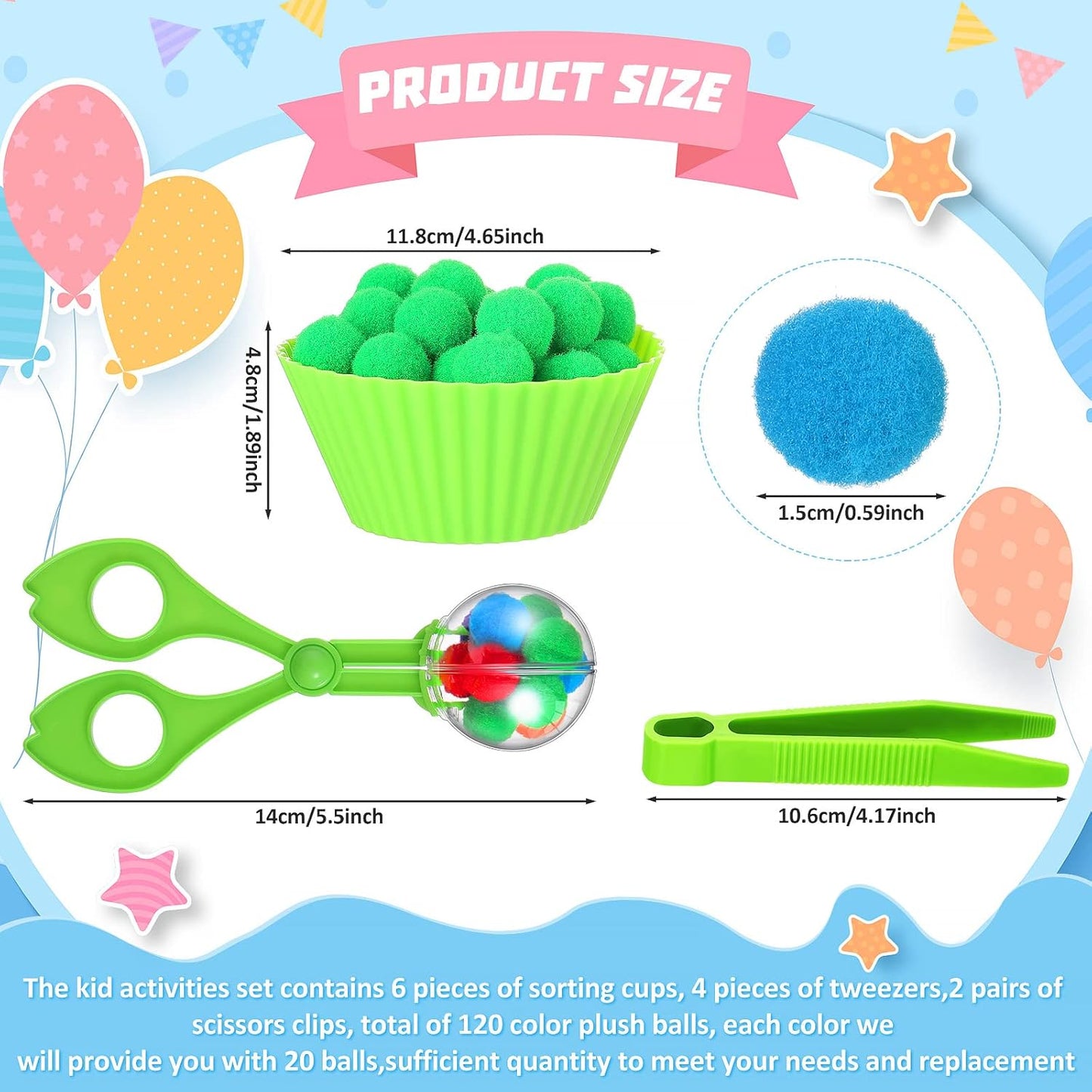Skiennix Fine Motor Skills Handy Scooper Set - 142 Pieces for Early Education & Sensory Play
