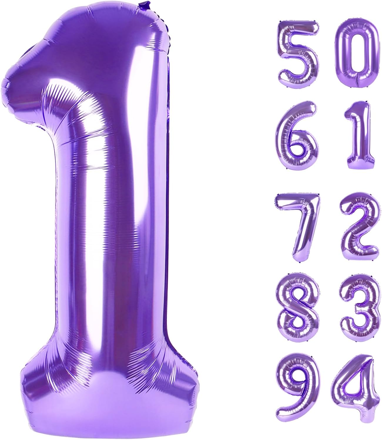 Purple 40-Inch Number 1 Balloon by [Brand Name] - Perfect First Birthday Decoration for Boys & Girls