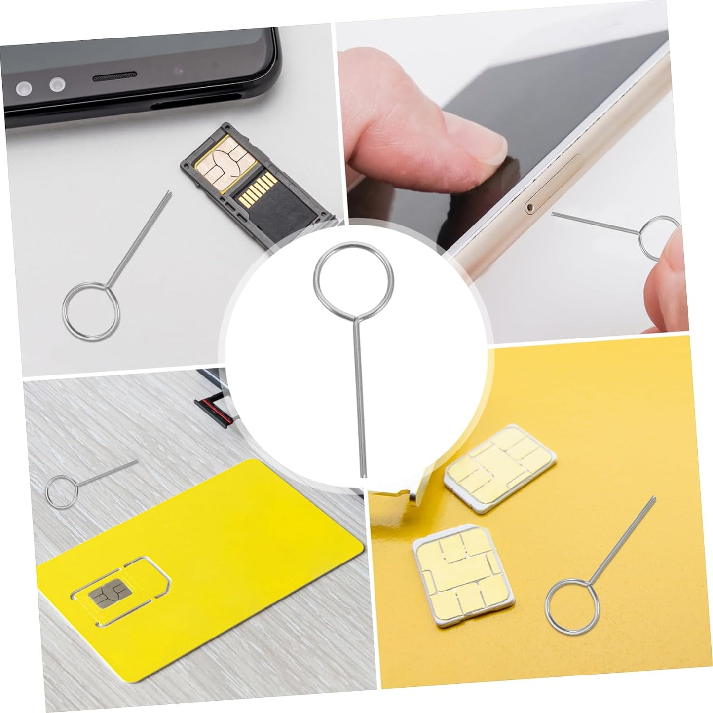 500pcs OSALADI Sim Card Tray Ejector Sim Removal Tool for All Smartphones Needles for Phone Use