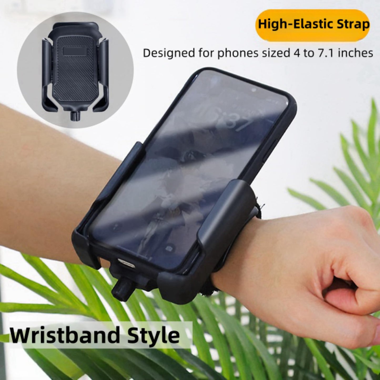 Xpzkaiyue Running Armband 2-in-1 Wrist & Arm Phone Holder for Running/Cycling – 360° Swivel, Fits iPhone/Samsung 4.0-7.0 Inch Smartphones
