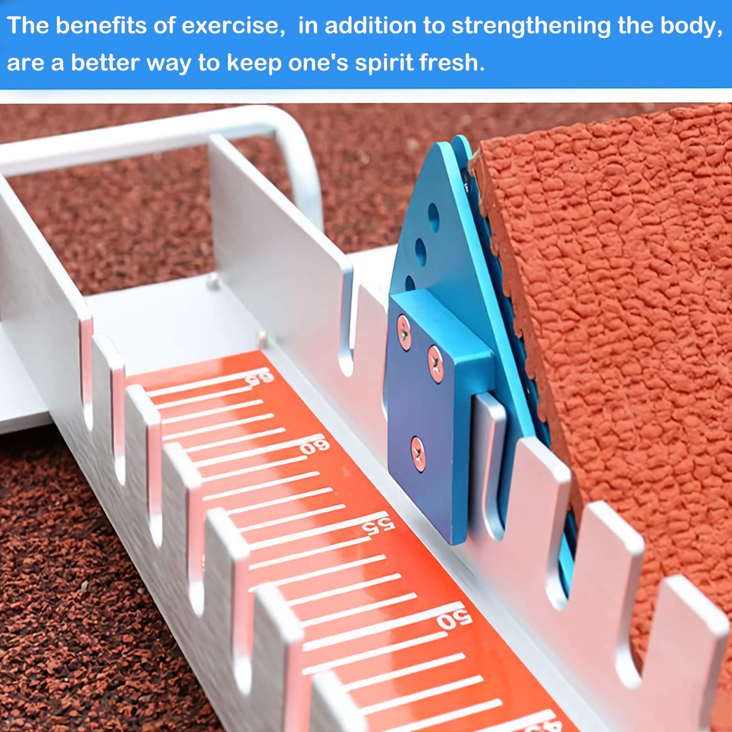 Supvision 32in High-Level Starting Blocks Aircraft Grade Aluminum Running Track Blocks Waterproof and Rustproof 6 Angle Adjustable Pedals for Track and Field Competition