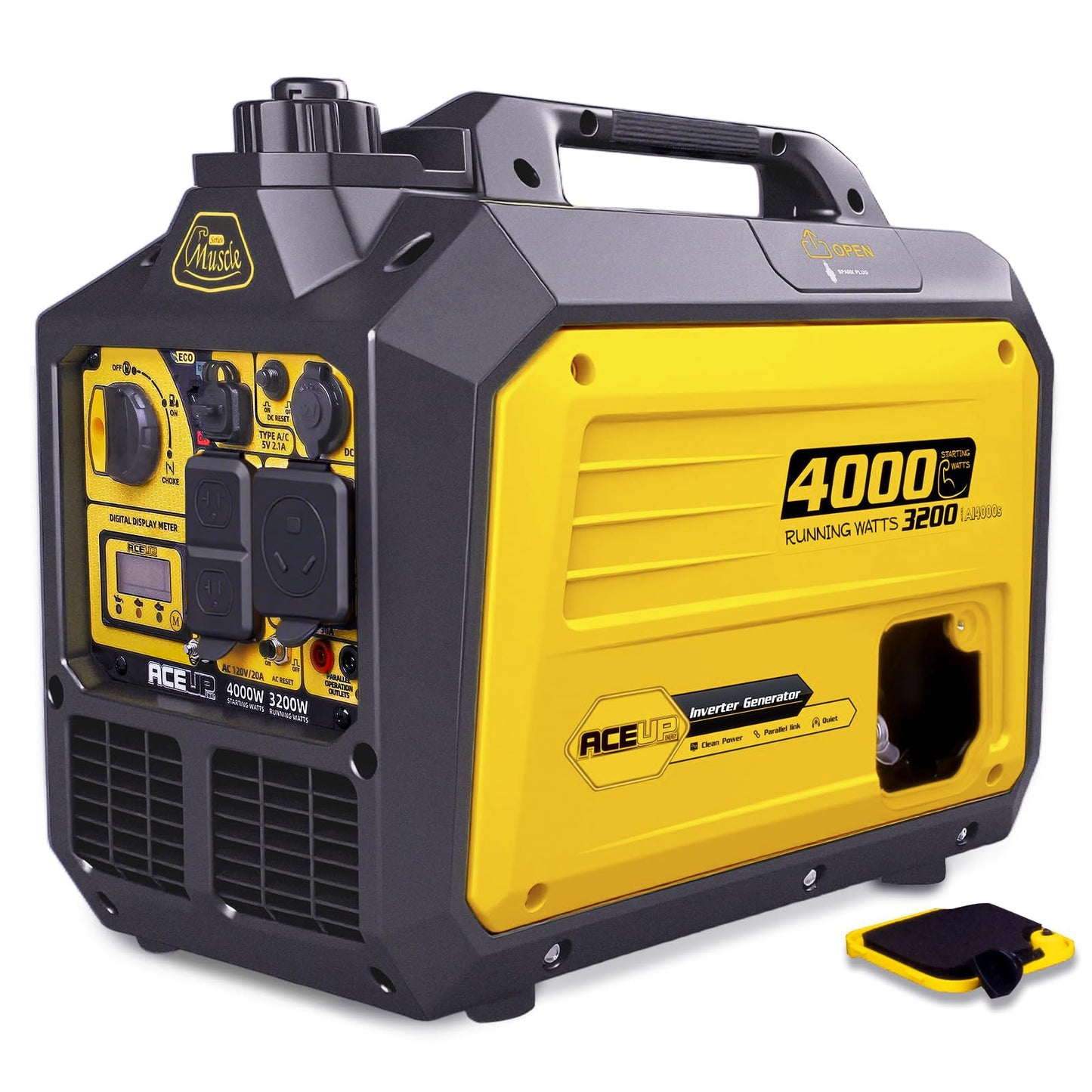 Aceup Energy 4000 Watt Inverter Generator Portable 149cc, Gas Powered Generator Quiet for Home, RV-Ready, EPA Compliant