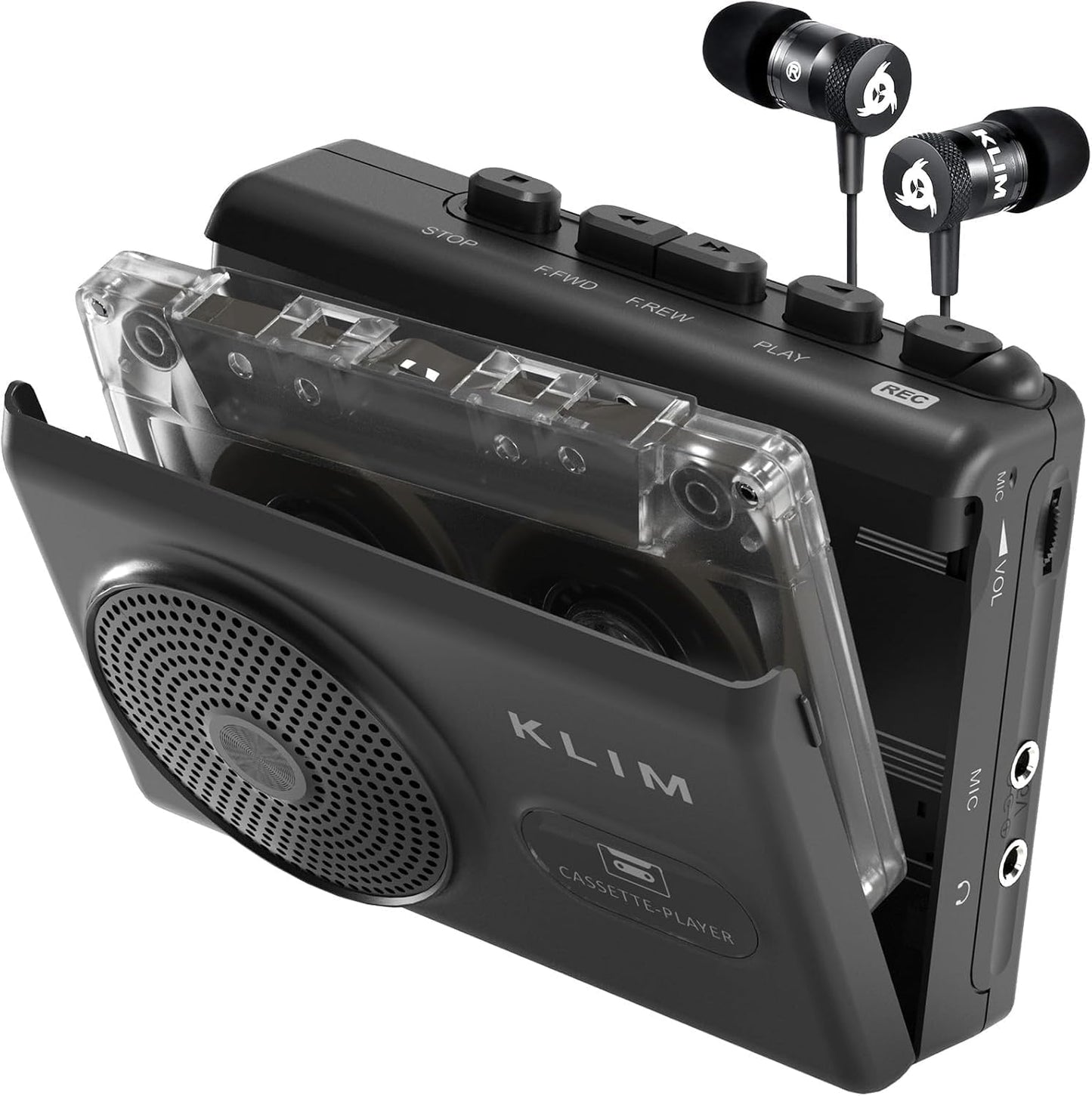 KLIM K9 Cassette Cassette Tape Player Portable Player & Tape Recorder with Built-in Speaker & Microphone, Headphone