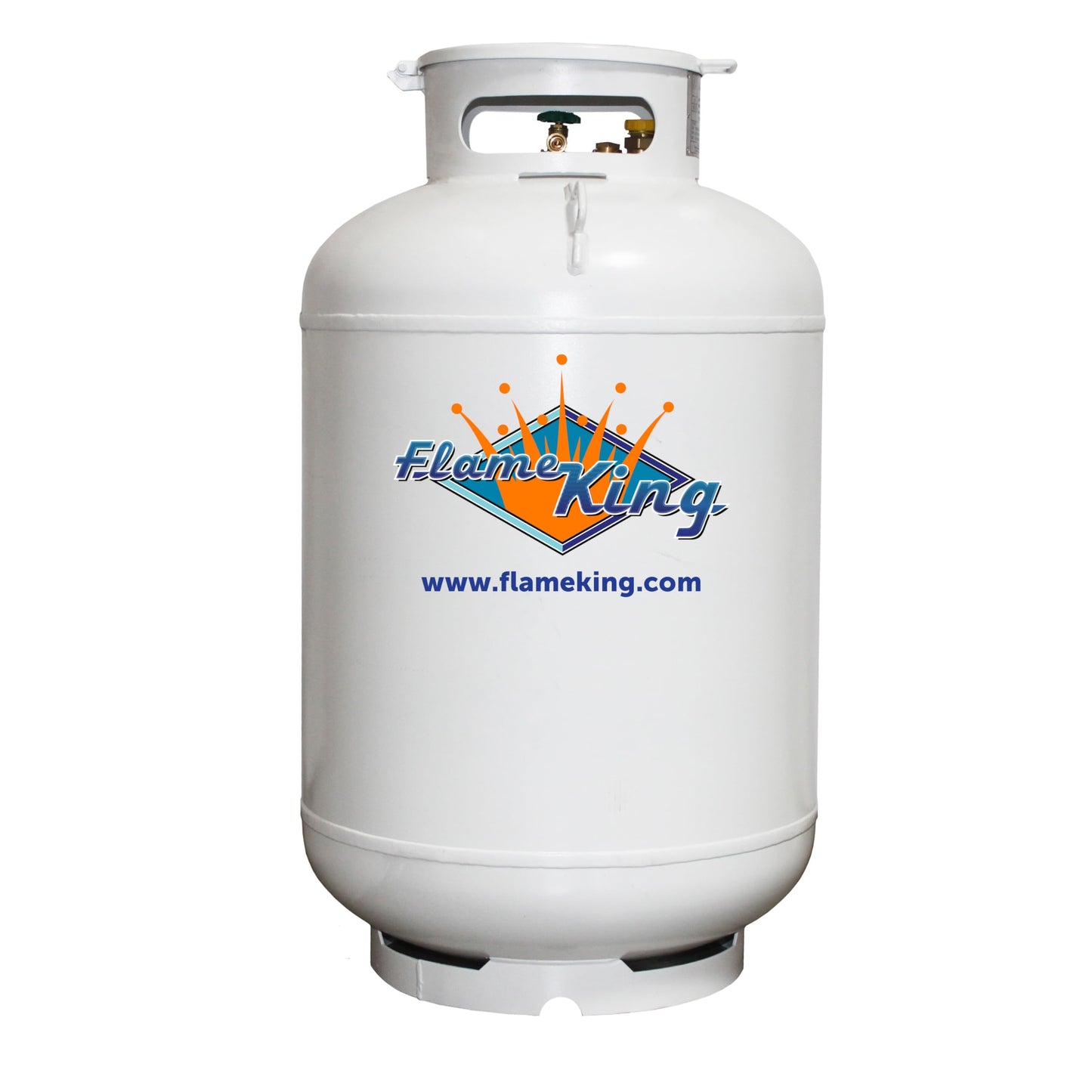 Flame King YSN420ASME 420LB (120 Gallon) ASME Vertical Steel Propane Tank, White