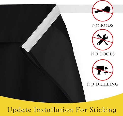 NICETOWN Black French Door Curtains - 100% Blackout Thermal Insulated Window Covering | 26W x 72L Inches