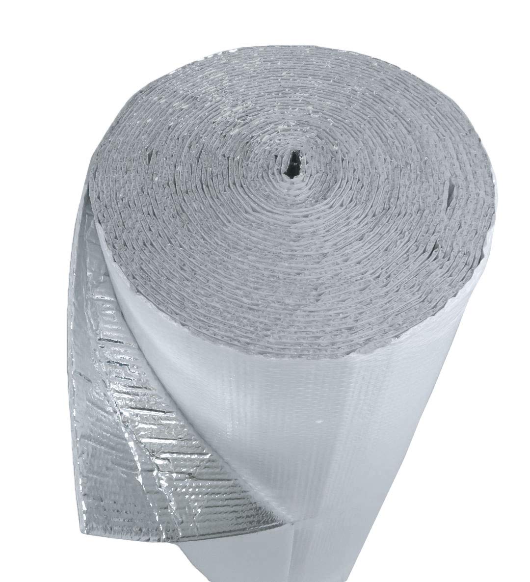 US Energy Products 48" x 100' White Double Bubble Reflective Foil Insulation Thermal Barrier R8