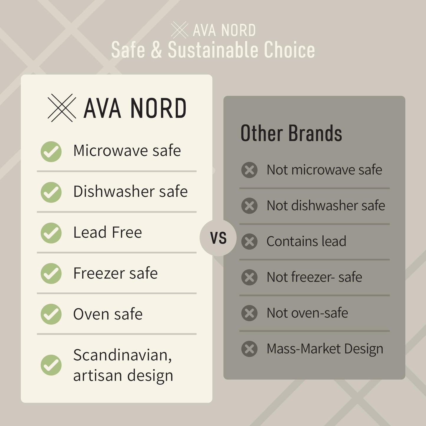 Ava Nord Stoneware Ceramic Cereal Bowls Set of 4, 21 oz | Lead-Free, Cadmium-Free | Microwave and Dishwasher Safe | For Soup, Salad, Rice, Dessert, Ice Cream | Nordic Design | Terracotta/Sage Ash
