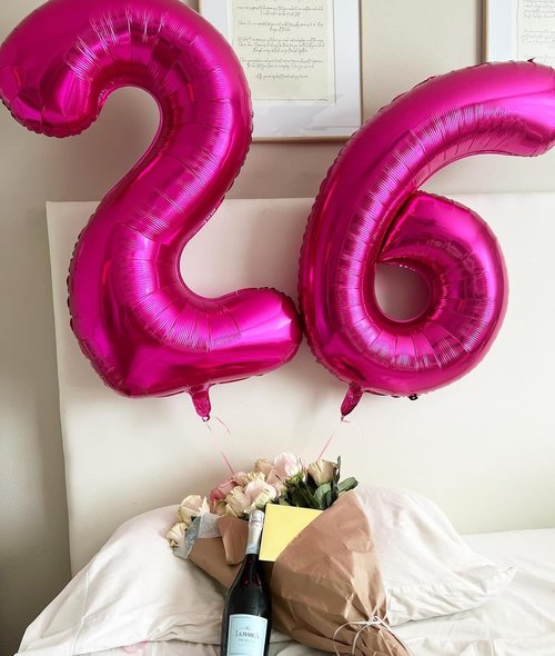 Hot Pink Number 14 Balloons - 40 Inch 14th Birthday Decorations for Girls' Parties