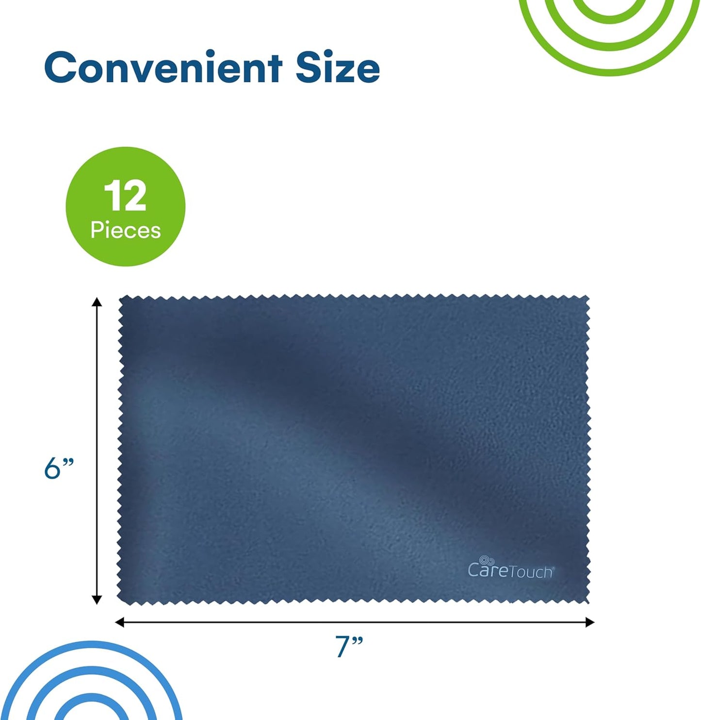 12 Pack 6 7 Inches Care Touch Eyeglass Cleaning Cloth - of Microfiber Cleaning Cloth for Glasses, Lenses, Phones