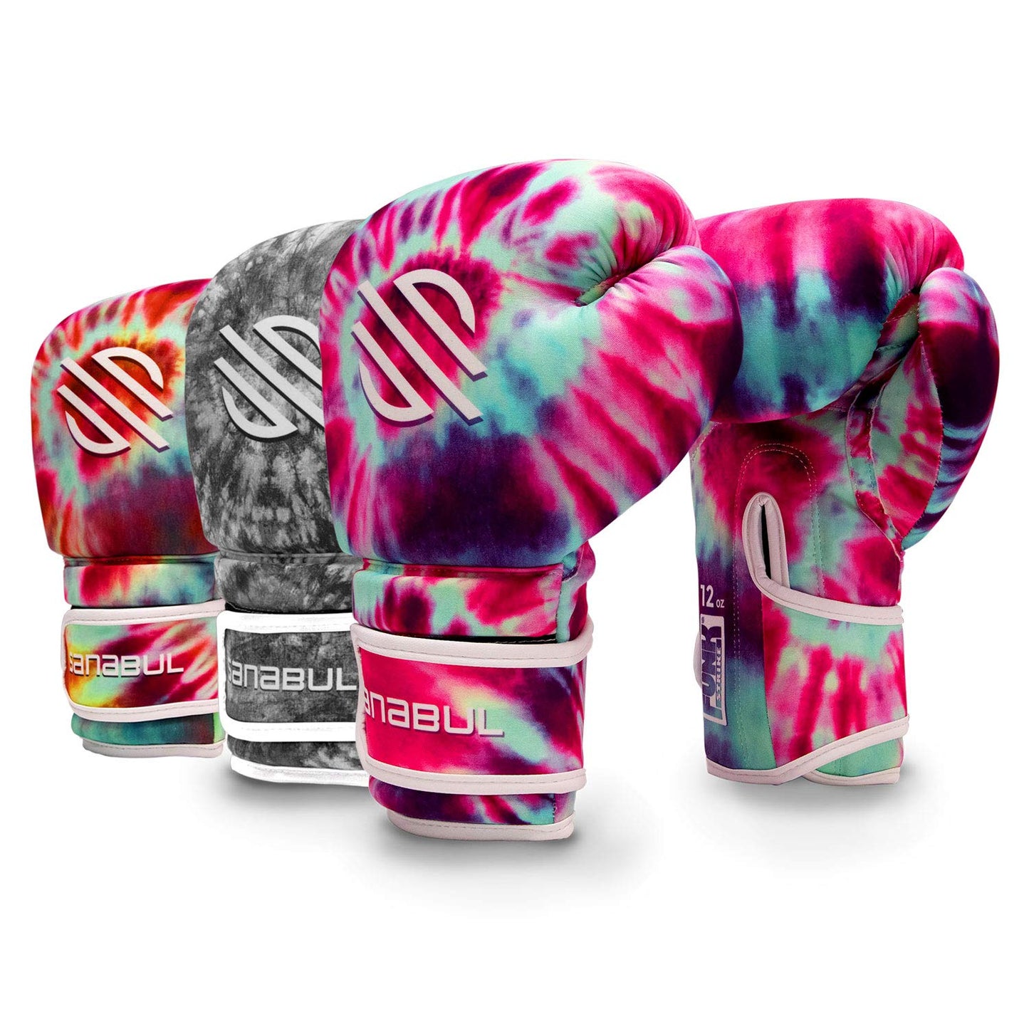 Sanabul Funk Strike Tie Dye Gel Boxing Gloves for Men & Women, Stylish and Protective Kickboxing Muay Thai Gloves for Training Sparring Punching Bag, Purple Swirl 12 oz